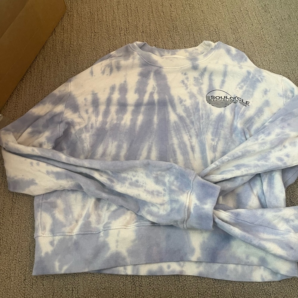 SoulCycle Blue Tie-Dye Sweatshirt